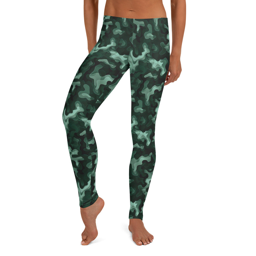 Leggings: Green Camo