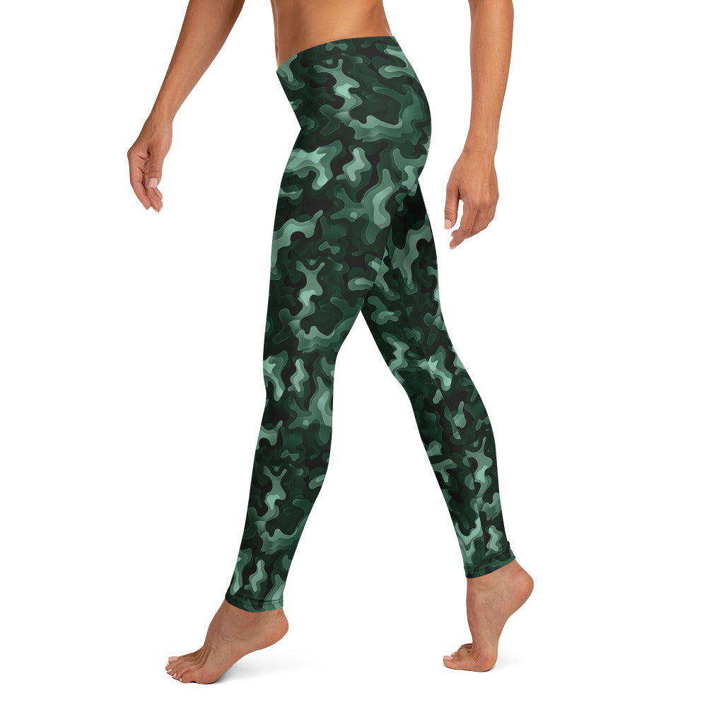 Leggings: Green Camo