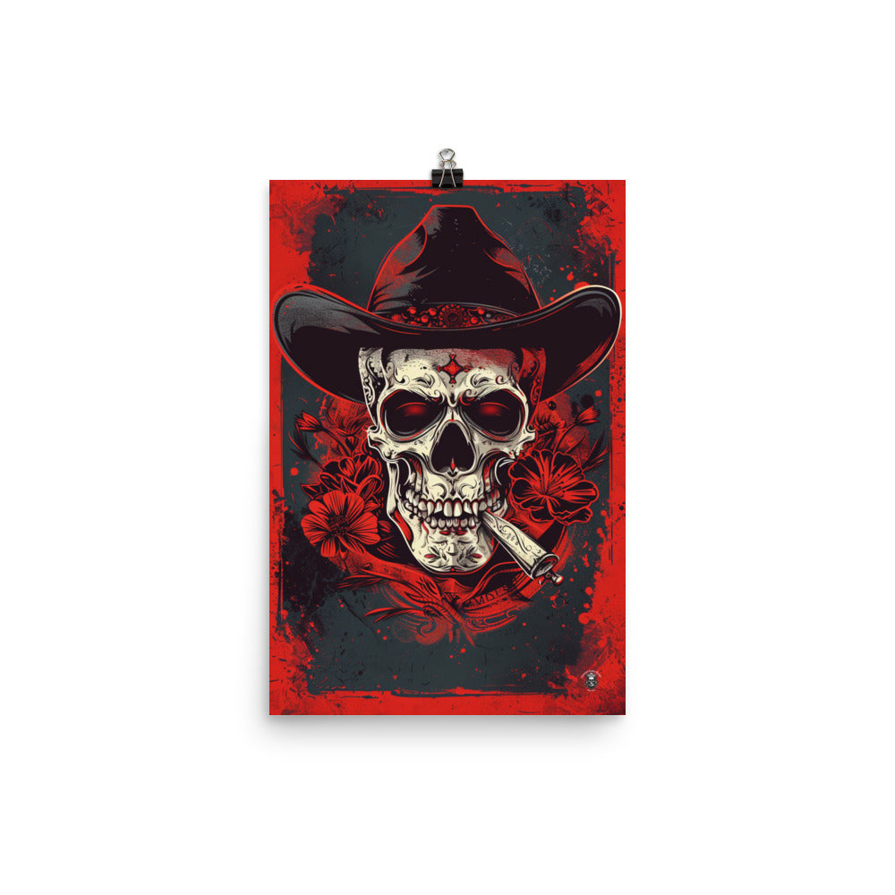 Poster Gangster Mexican Skull Art