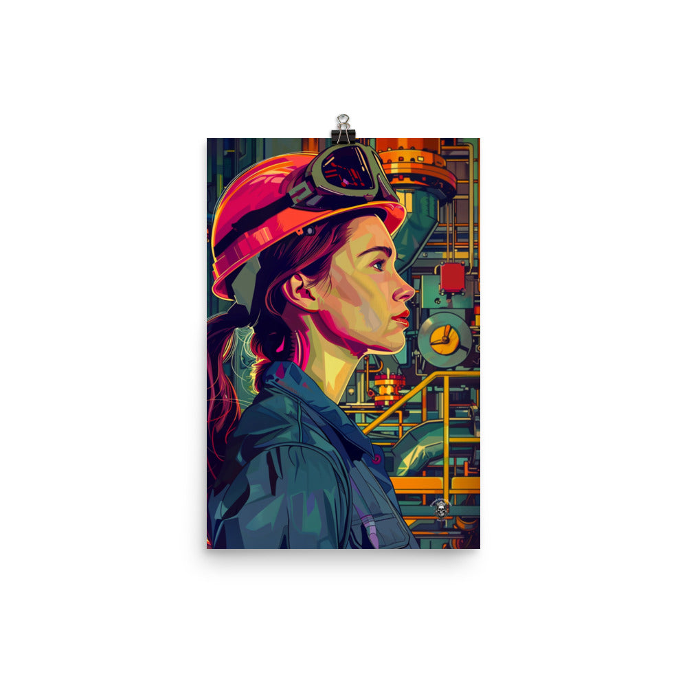 Engineering Empowerment: Female Mechanical Engineer Poster