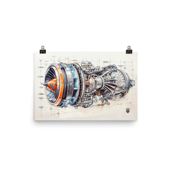 Dynamic Engine Poster Crowned Cotton | Poster: Unveiling Power