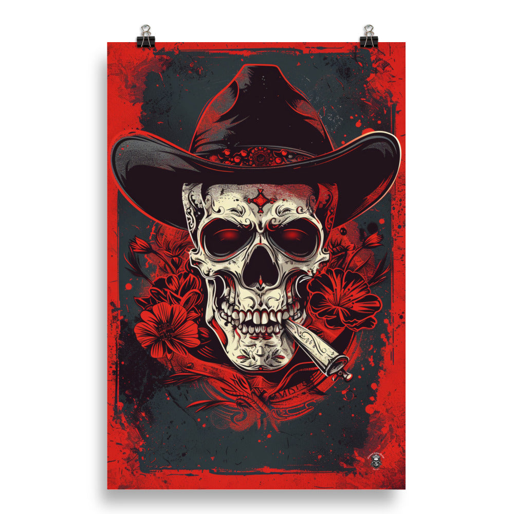 Poster Gangster Mexican Skull Art