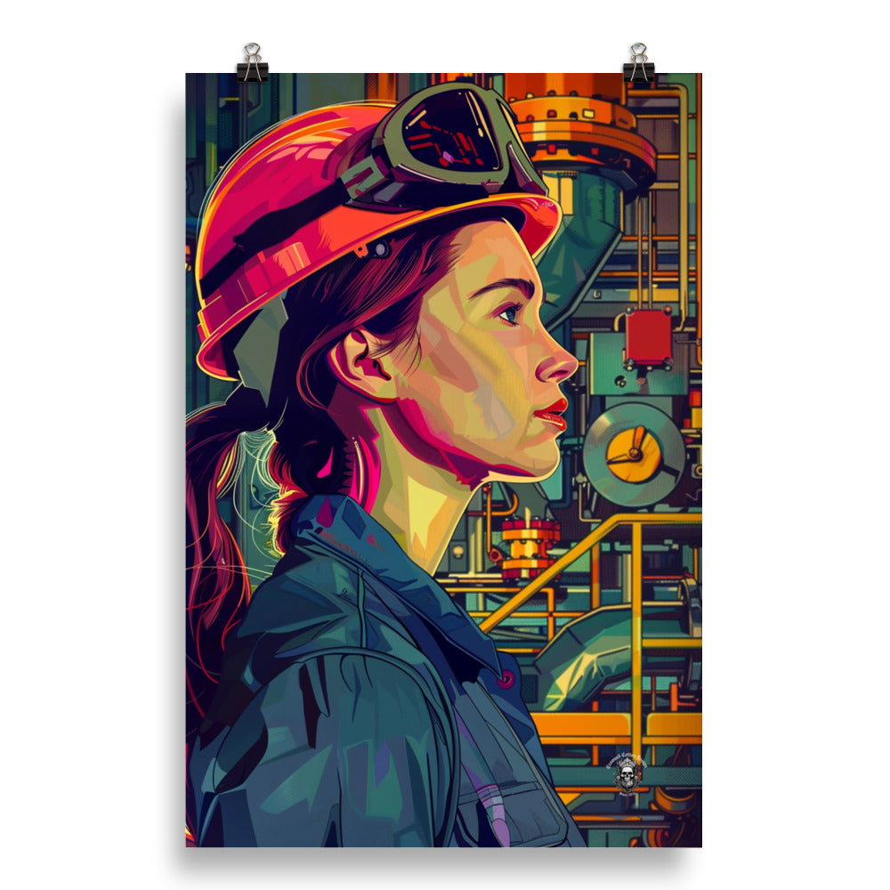 Engineering Empowerment: Female Mechanical Engineer Poster