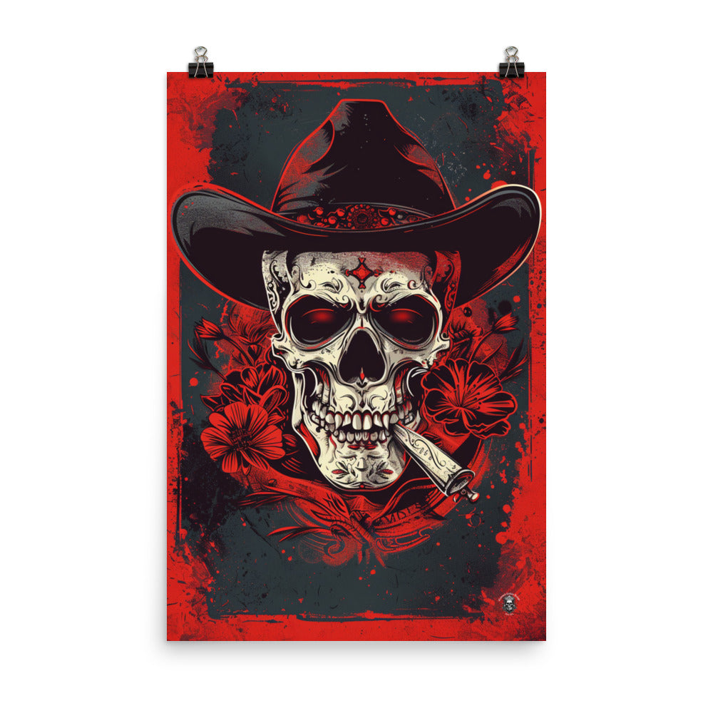 Poster Gangster Mexican Skull Art