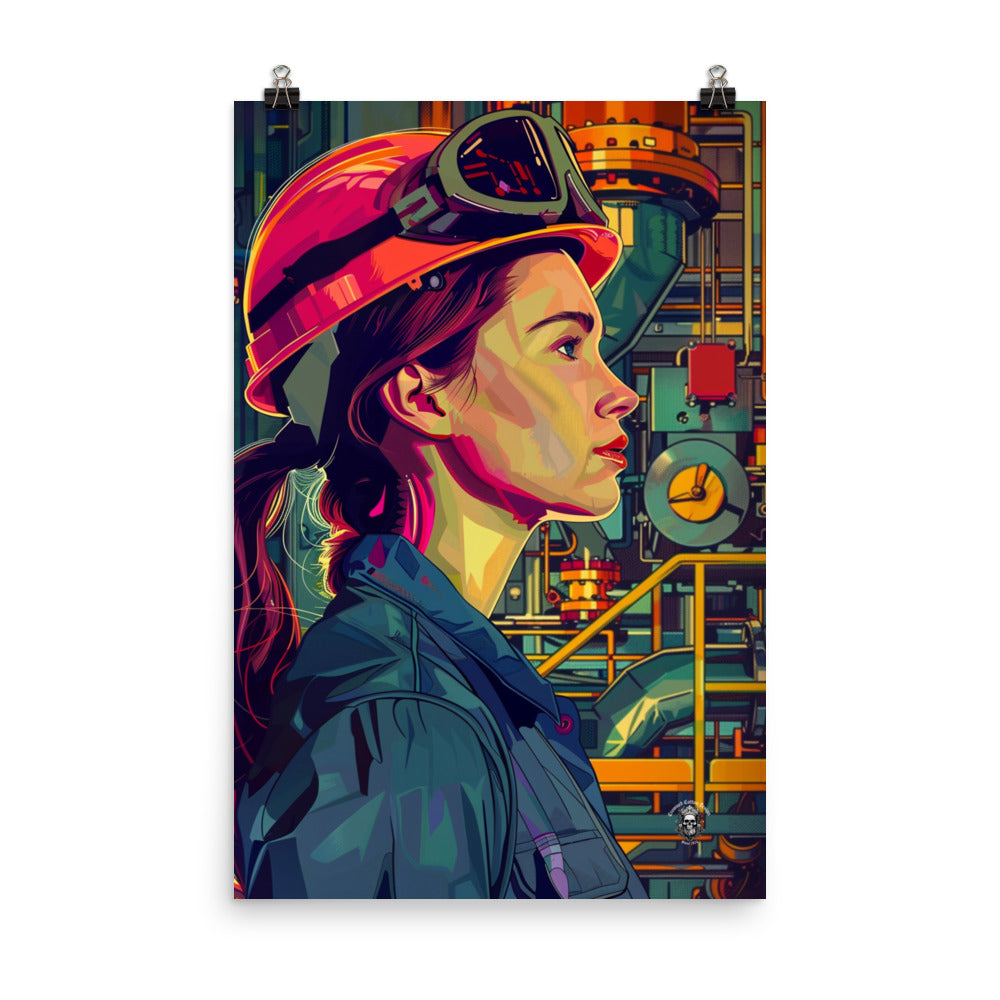 Engineering Empowerment: Female Mechanical Engineer Poster