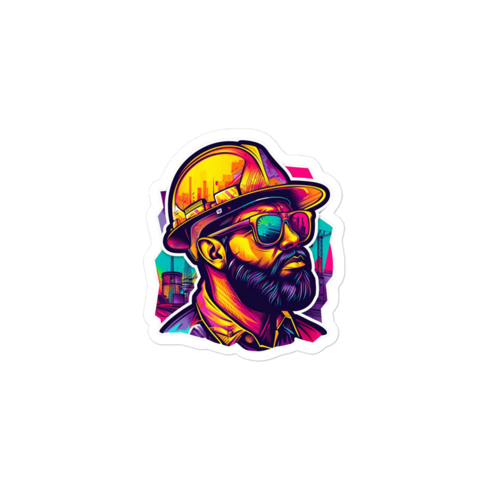 Engineer Artwork Decal: Vibrant Colors for Tech Enthusiasts