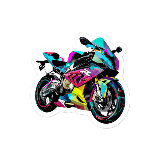 Vibrant Superbike Artwork Decal: Motorcycle Enthusiasts