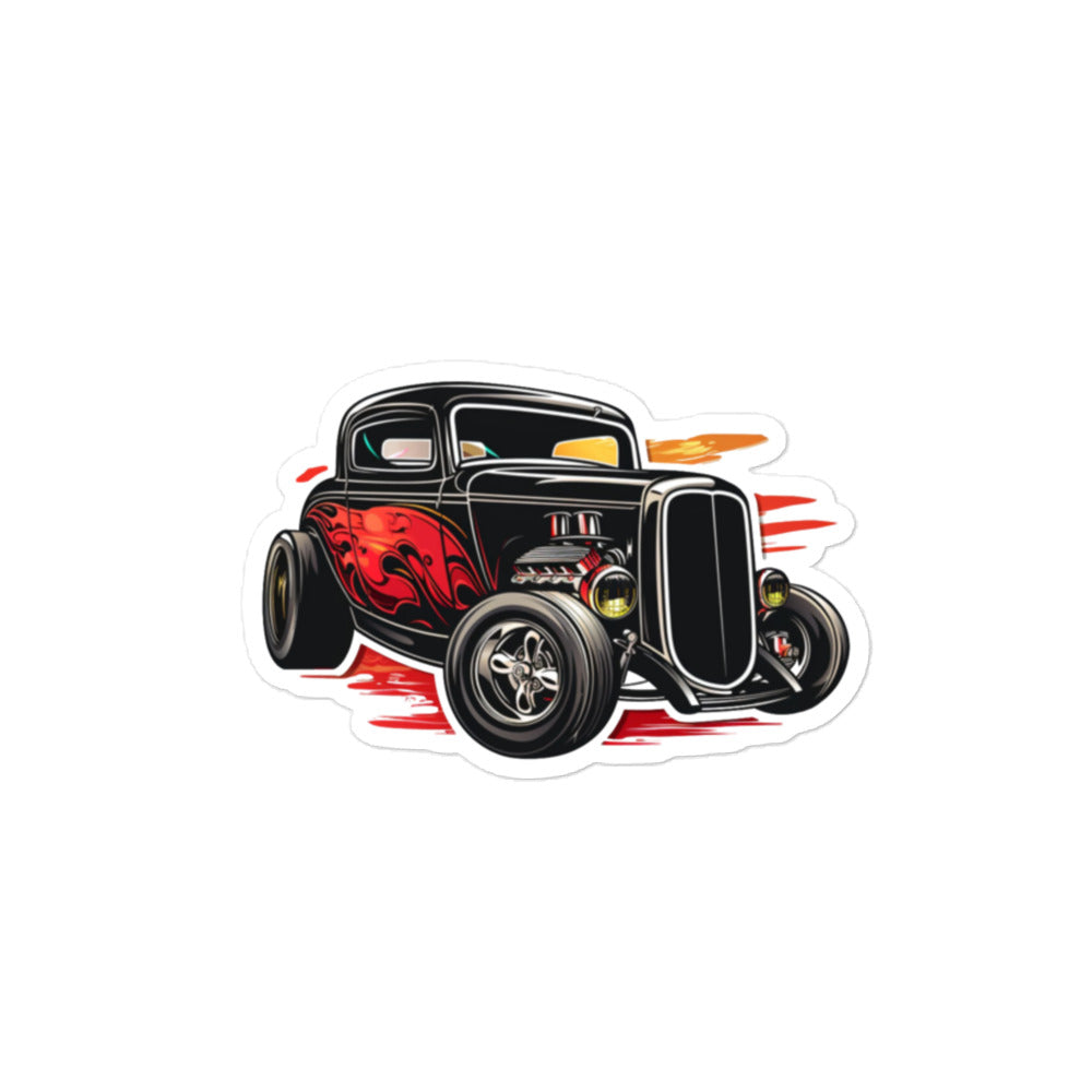 Race-Inspired Hotrod Design Decal: Modified and Tuned for High Performance