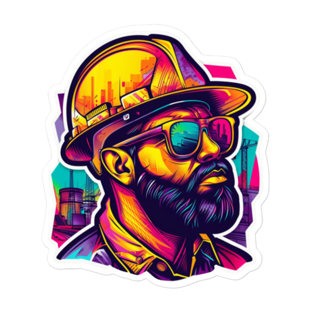 Engineer Artwork Decal: Vibrant Colors for Tech Enthusiasts