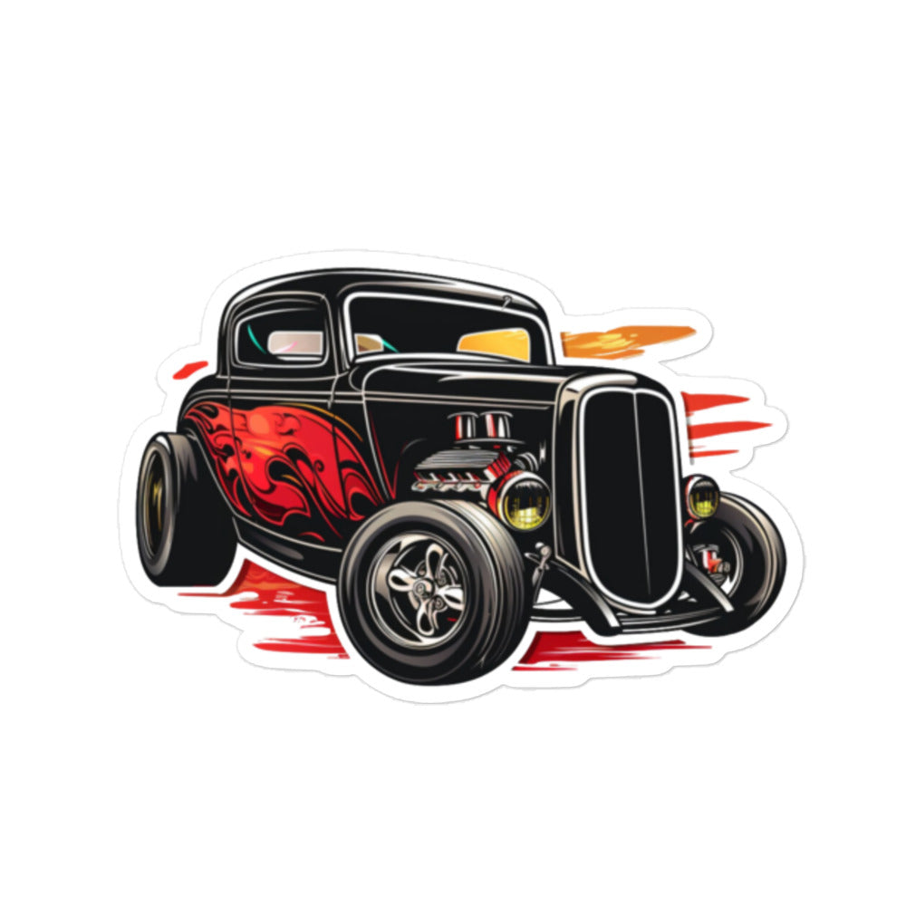 Sticker: Race-Inspired Hotrod Design