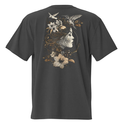 Oversized faded t-shirt - Elegance in Metallics