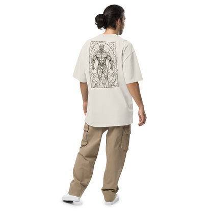 Oversized faded t-shirt - Strength in Lines