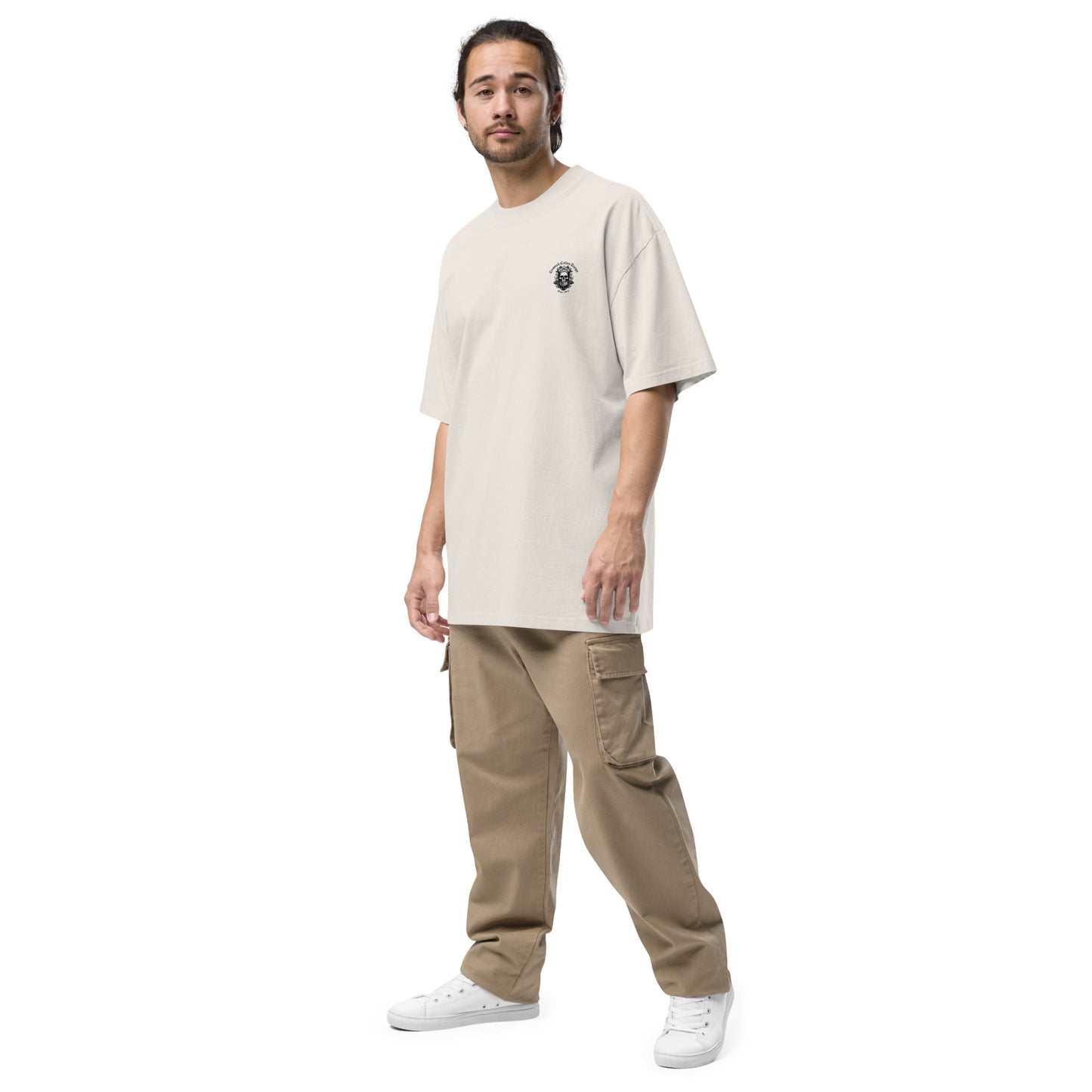 Oversized faded t-shirt - Strength in Lines