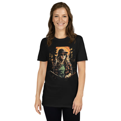 Unisex T-Shirt Forest Explorer: Female Hiking