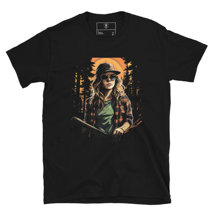 Unisex T-Shirt Forest Explorer: Female Hiking