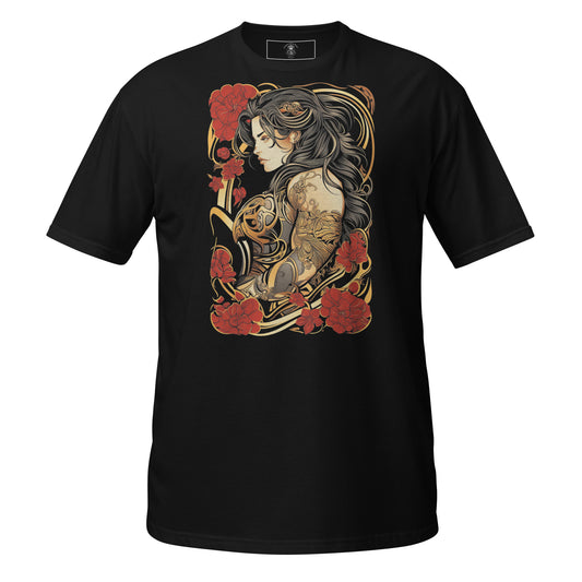 Inked Warrior: Powerful Female Warrior Tattoo Unisex T-Shirt