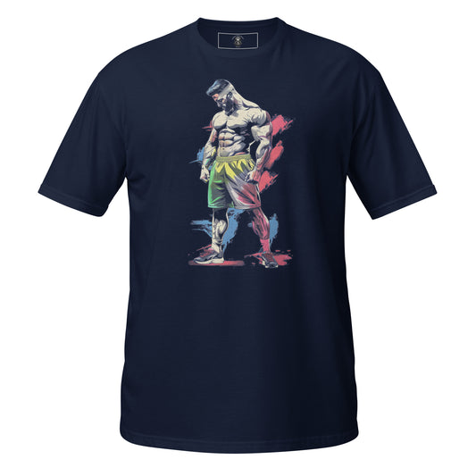 Vivid Muscle: Bodybuilder Pose Splash Unisex T-Shirt