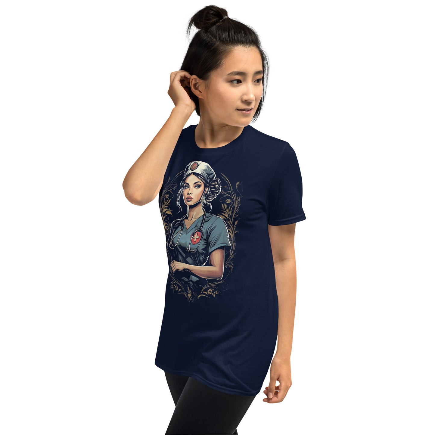 Unisex T-Shirt, Vintage Valor: WWII Nurse Pin-Up