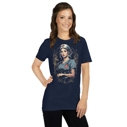 Unisex T-Shirt, Vintage Valor: WWII Nurse Pin-Up