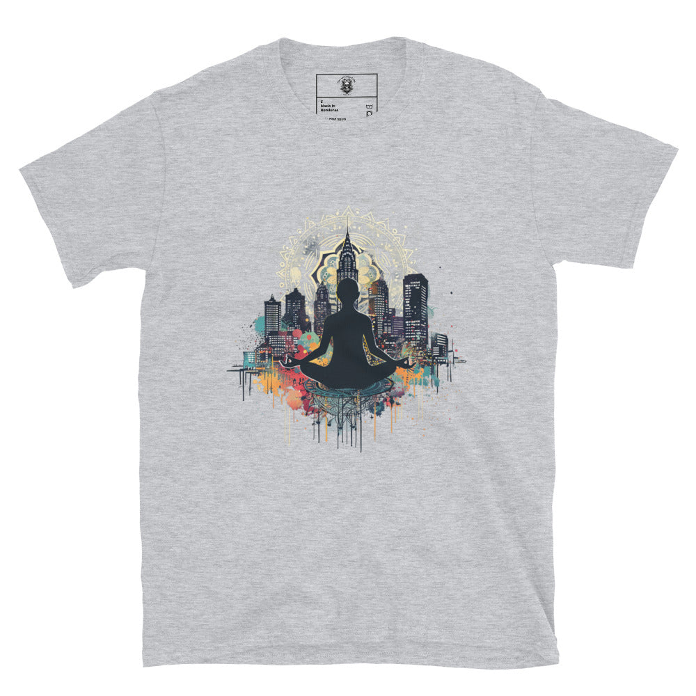 Unisex T-Shirt Urban Serenity: Cityscape Meditation