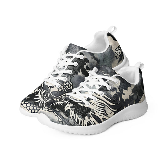 Dragoness Stride: Women's Athletic Shoes with Grey and Black Camo
